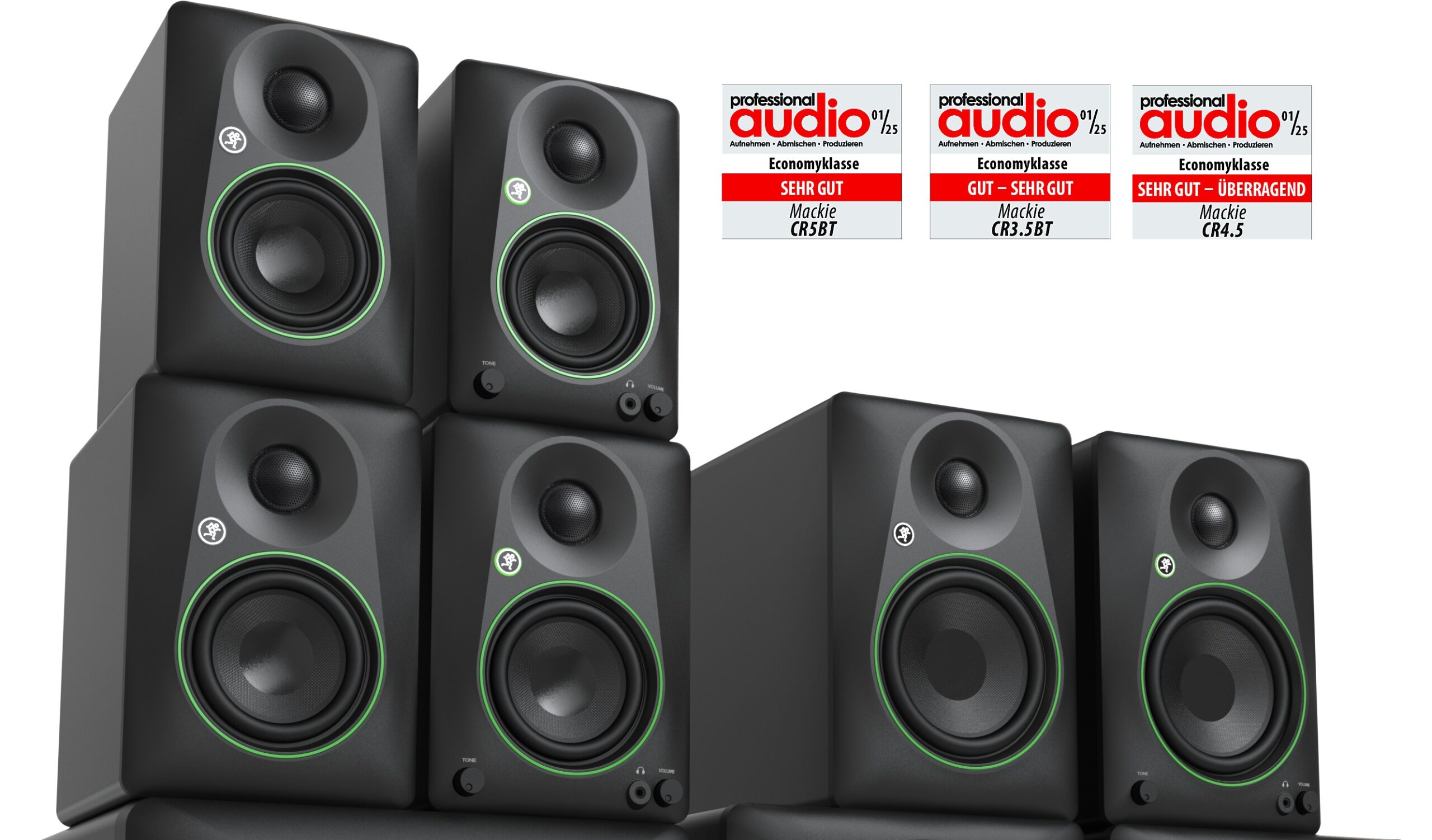 Featured image for “Test: Mackie CR3.5, CR4.5 und CR5BT – Unterschiedliche Bedürfnisse”