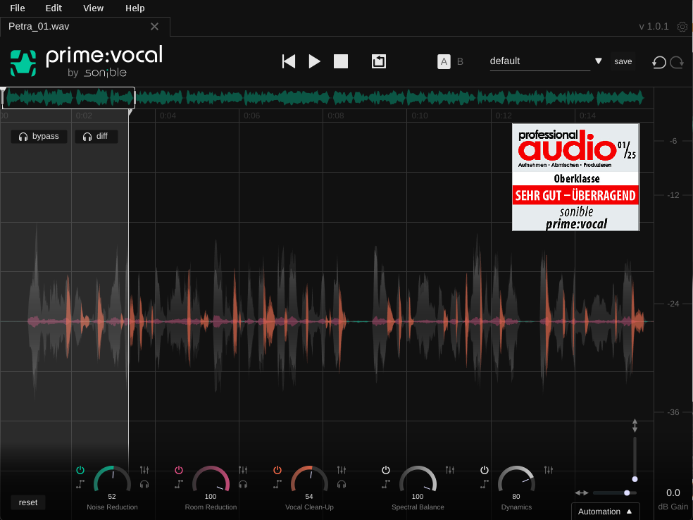 Featured image for “Test: sonible prime:vocal – Perfektion auf Knopfdruck”