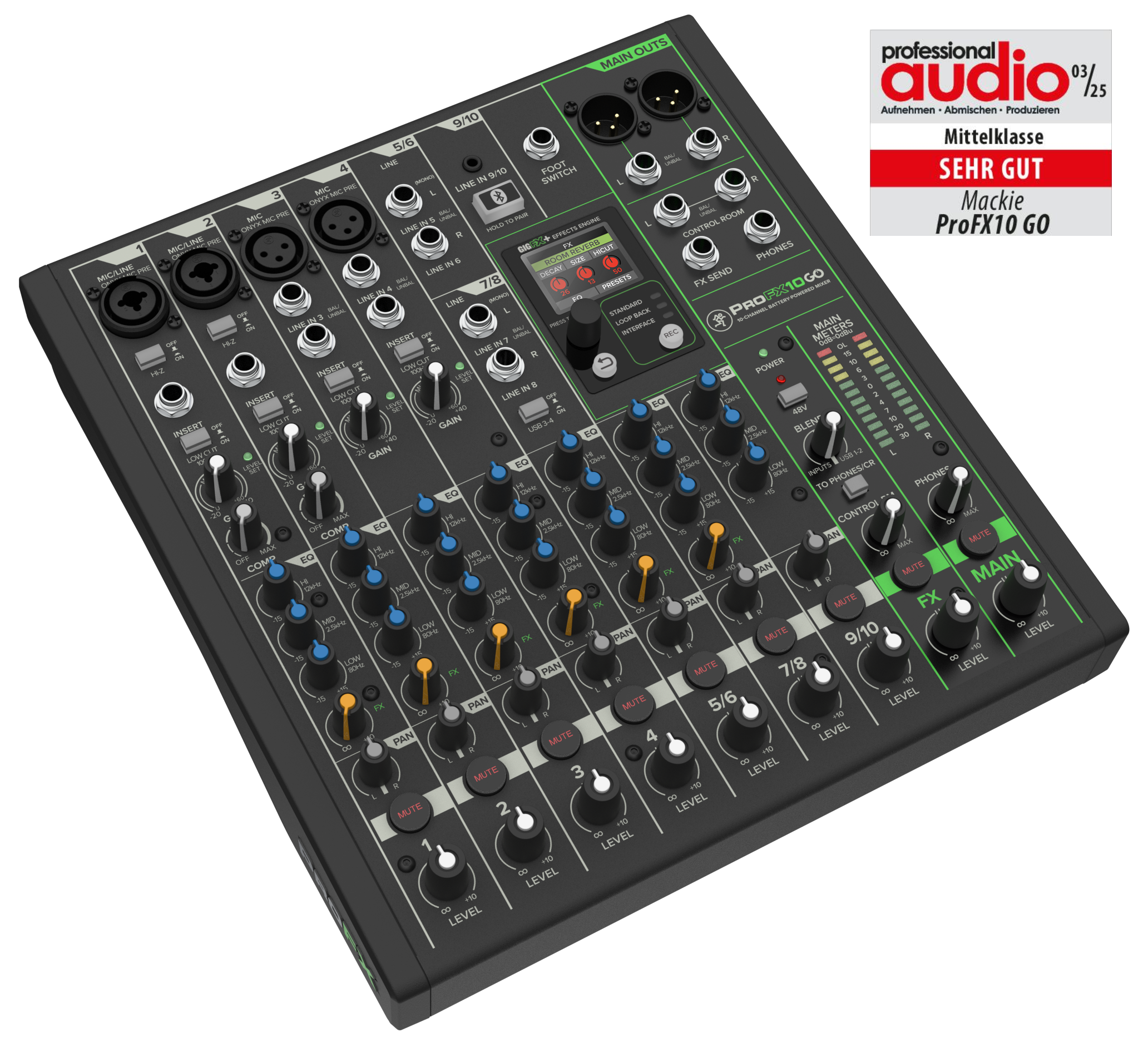 Featured image for “Test: Mackie ProFX10 GO – Das ist Freiheit, die ich meine”