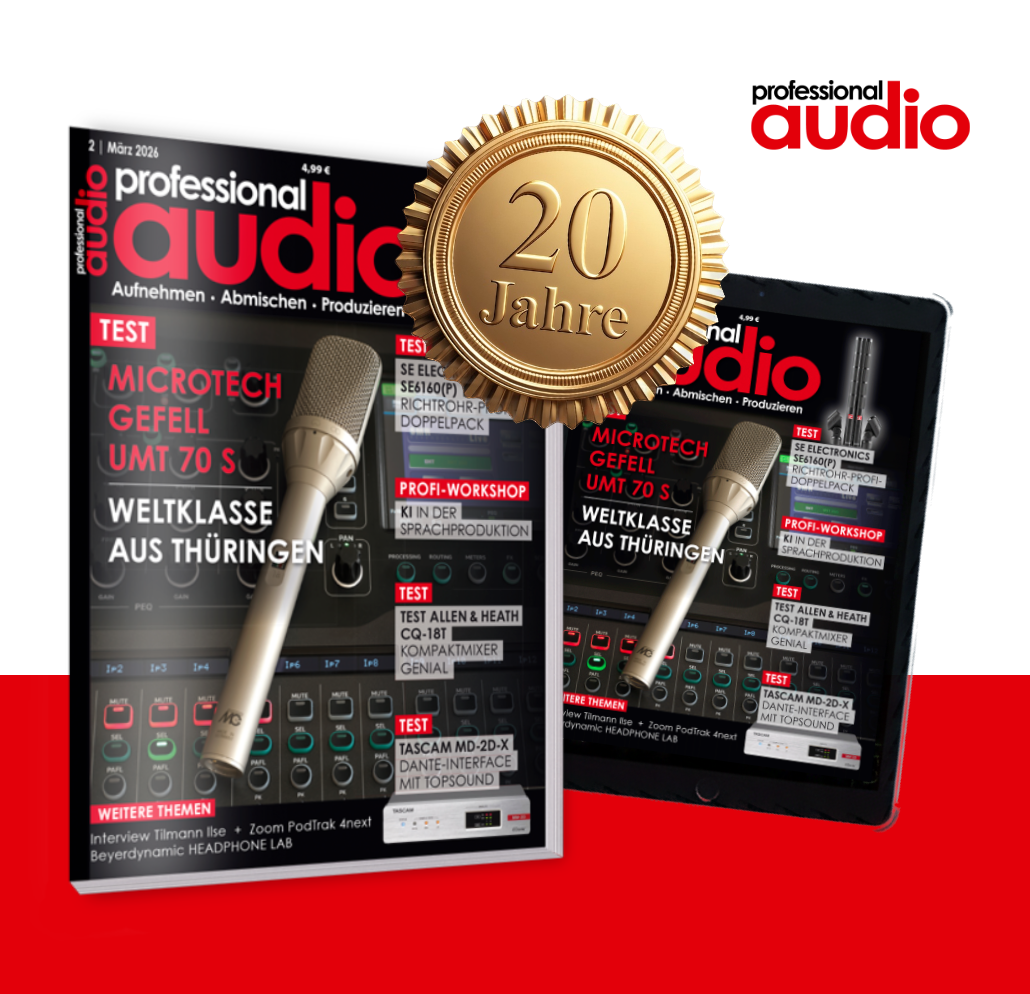 Featured image for “20 Jahre Leidenschaft für den perfekten Klang: Die professional audio 02/26 ist da”