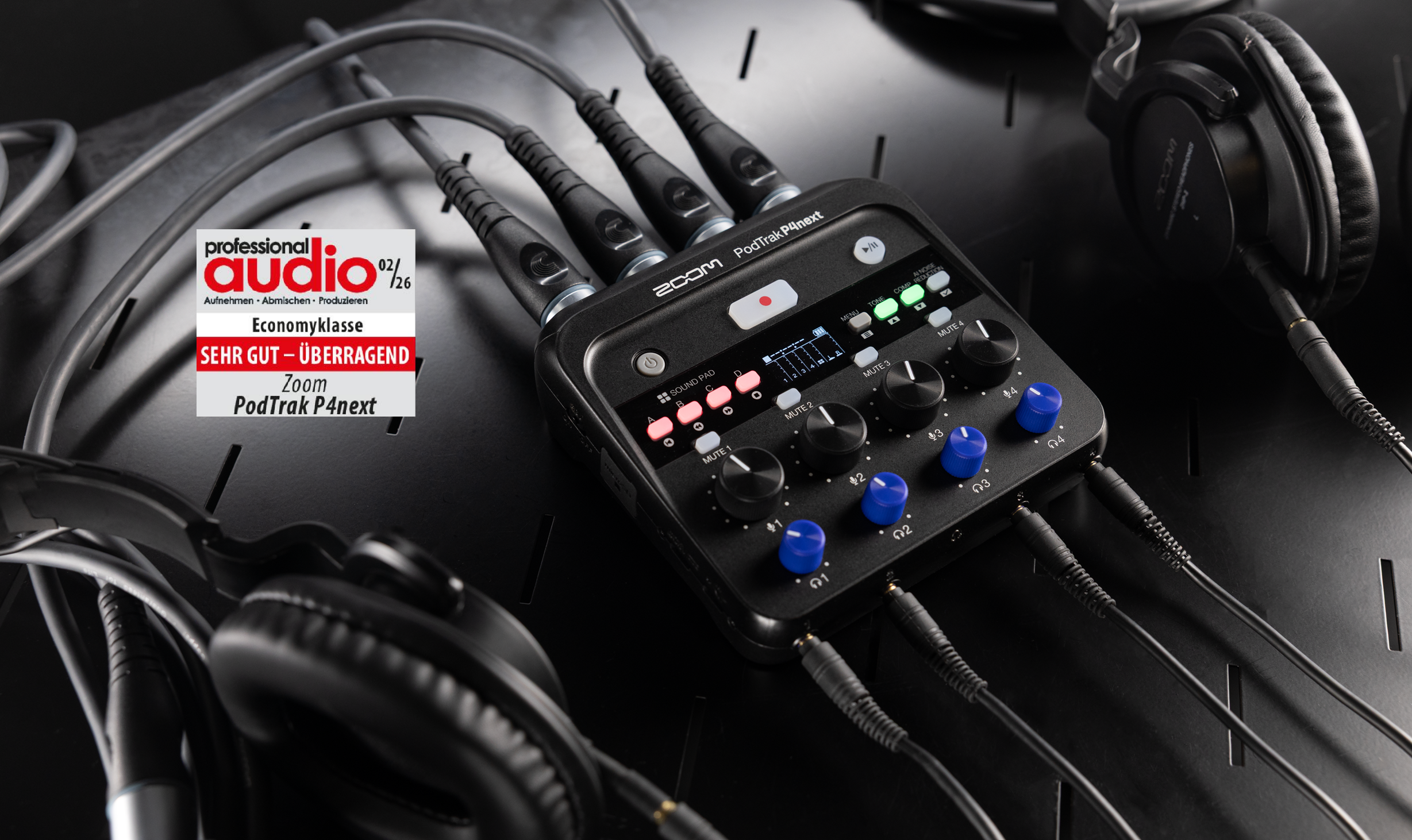 Featured image for “Test: Zoom PodTrak P4next – PodsBlitz!”