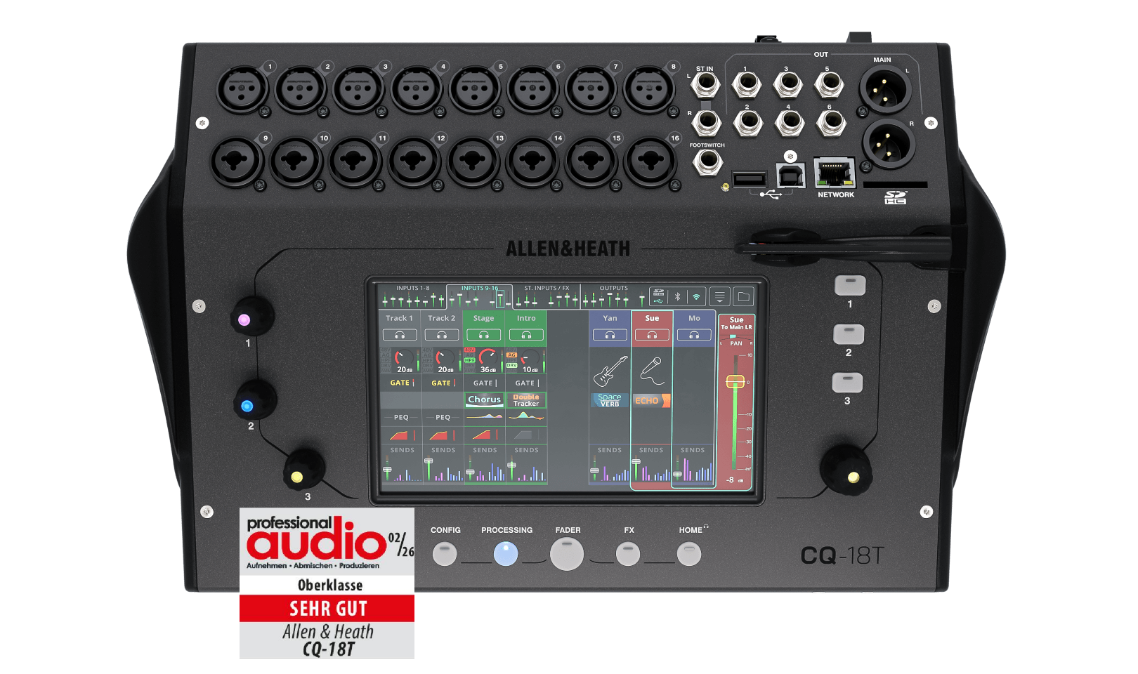 Featured image for “Test: Allen & Heath CQ-18T – Jetzt mit ohne Fader”